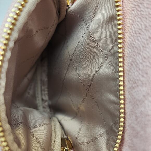 Michael Kors Jet Set Travel North South Chain Crossbody Bag Powder Blush Logo - Picture 8 of 10